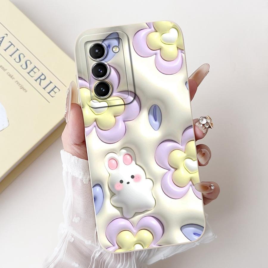 For Samsung Galaxy S21 FE 5G S21FE Phone Case Shell Cartoons Painted Soft Silicone Coque For Samsung SM-G990B Back Cover