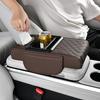 Car Armrest Box Thicken Height Pad Arm Rest Cushion with Pocket Tissue Cup Holder Elbow Support Universal