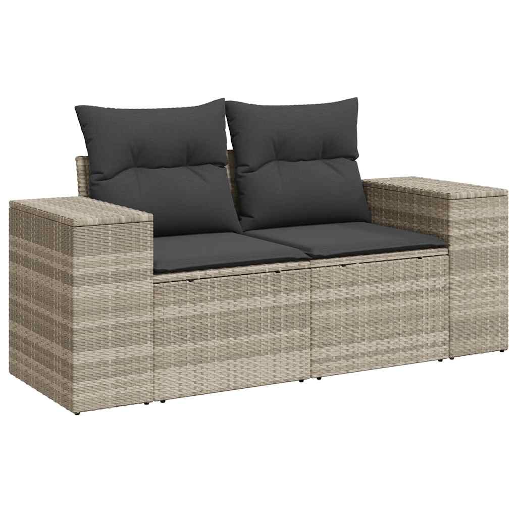 Vidaxl 4-Cz. Set da Giardino, Cuscini, Grigio Chiaro