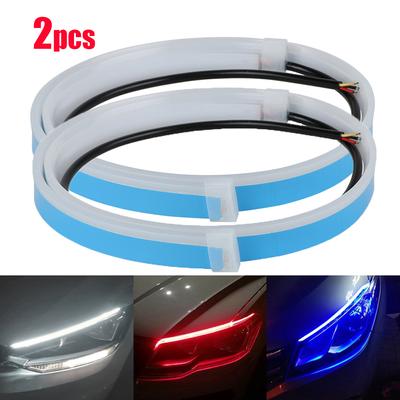 Luz de freio, seta, farol automotivo, superfície, lâmpada decorativa, à prova d'água, flexível, tiras de LED, carro, LED, DRL, luz diurna, fluxo