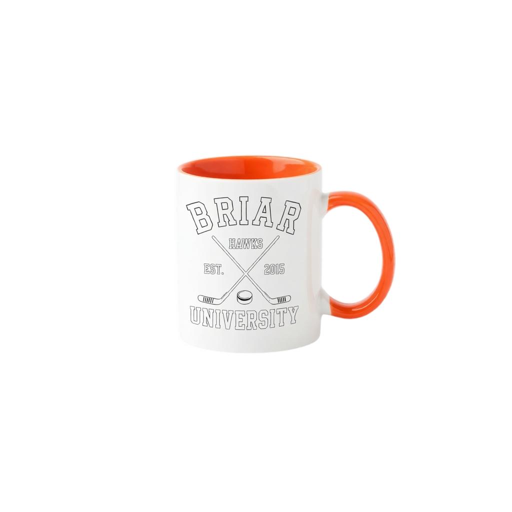 Ceramic Coffee Mug with Printed Hockey Club Design University Style Two Tone Handle and Interior Dishwasher Safe