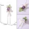 Bride Bridesmaid Brooch Wrist Flower Artificial Rose Brooch Opening Ceremony Sister Lapel