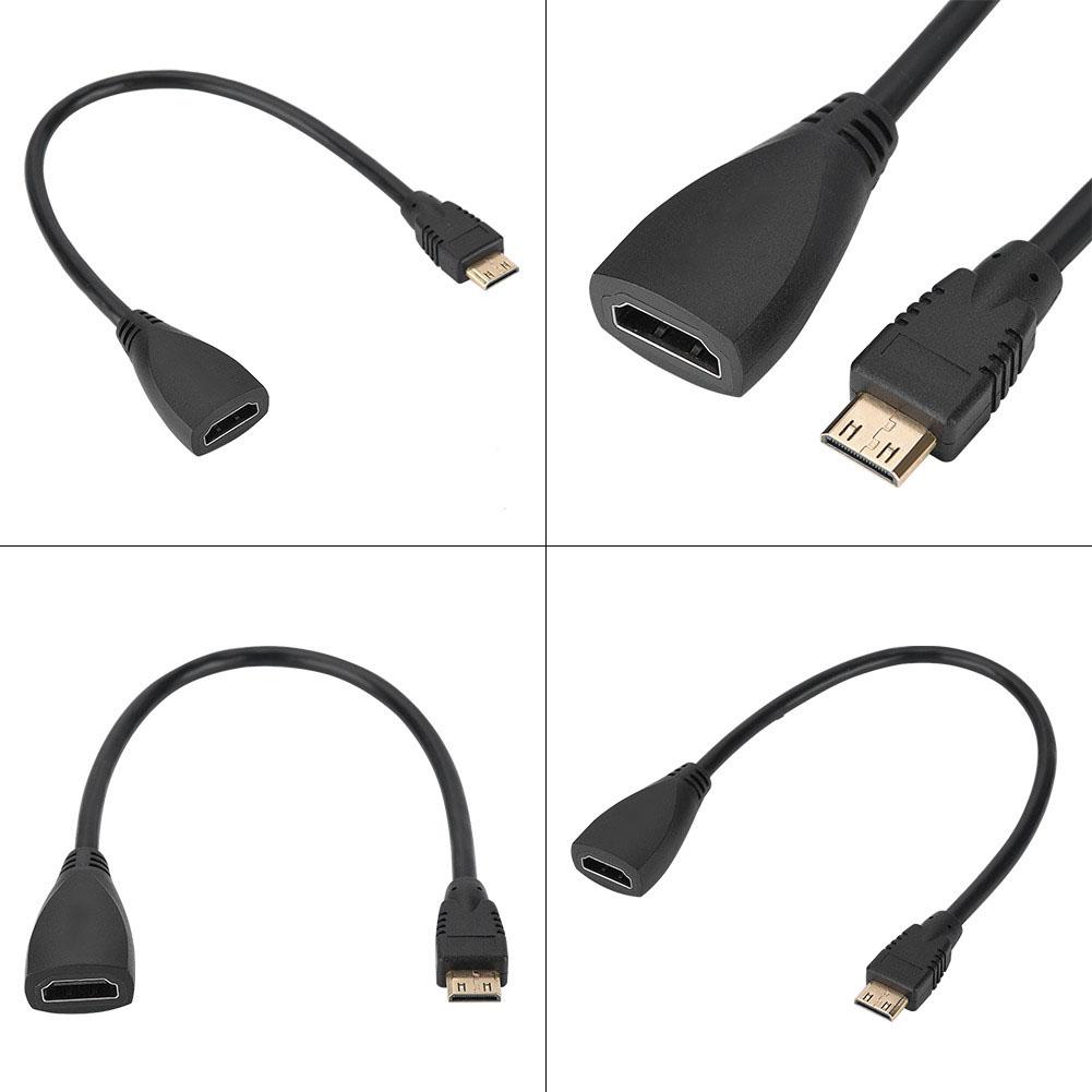 HDMI-Buchse auf Mini-HMDI-Stecker Adapterkabel Konverter 1080P 3D High Speed