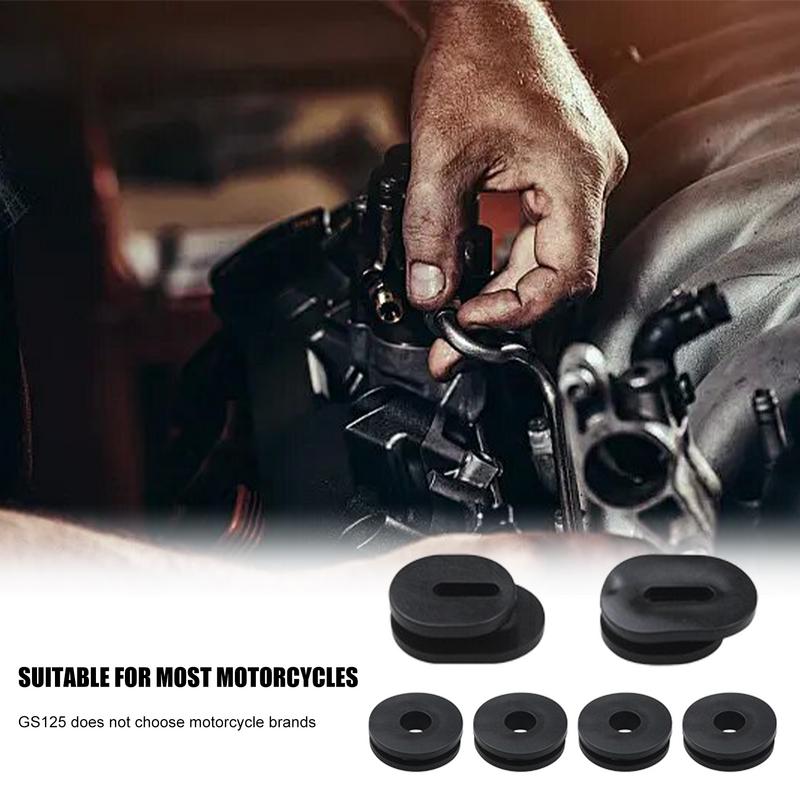 Solidna Gumowa Przelotka Owiewki Motocyklowej 6szt. Zestaw Przelotek Zbiornika Motocyklowego Uszczelka Pokrywy Owiewki Pokrywy Bocznej Podkładka Owalna Okrągła