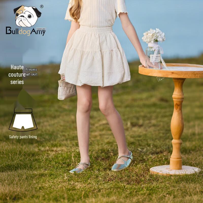 CHANZUIGOU Girls  2026 Summer Floral Ruffle Mini Skirt 130 cm