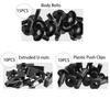 35PCS Universal Engine Under Cover Splash Shield Guard Body Bolts Kit, Bumper Fender Liner Push Retainer Fastener Rivet Clips, Compatible with Most