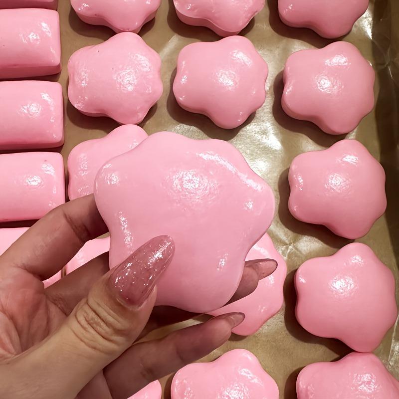 Süße Creme-Katzenpfote Quetschspielzeug Super Knetbar Langsam Rückfederndes Spielzeug Kawaii Klebriger Kuchen Katzenpfote Spielzeug Nass Weich Stressabbau Geschenk