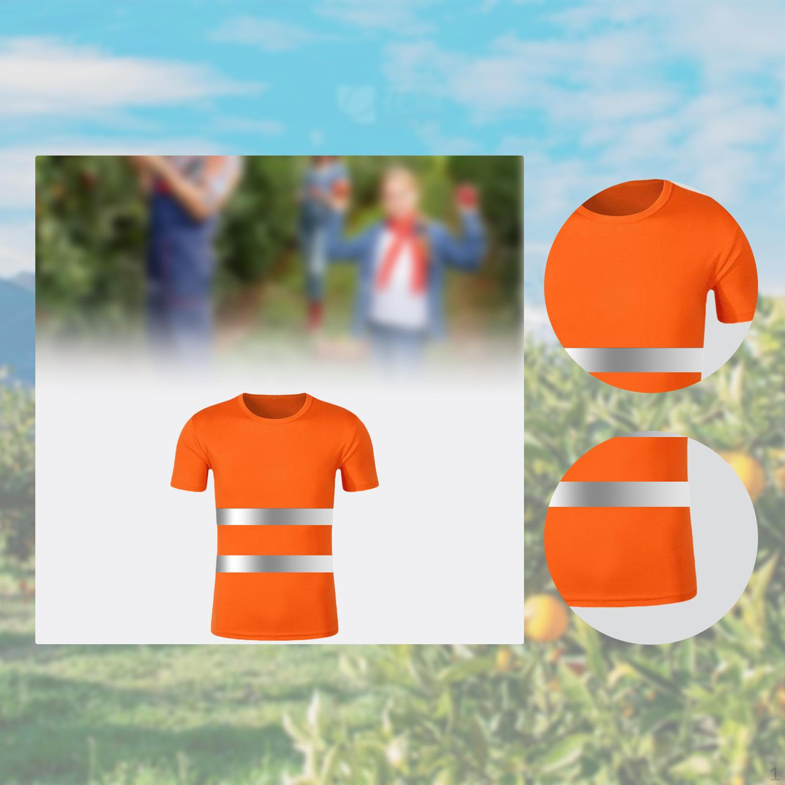 

Светоотражающая футболка высокой видимости с дышащим круглым воротником для езды на велосипеде и бега трусцой