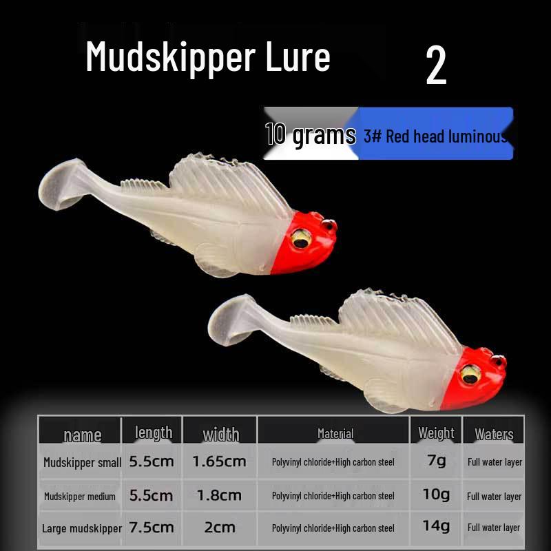 Mudskipper Anti-Snag T-Tail Soft Bait Lure for Bass, Catfish, Blackfish & Mandarin Fish