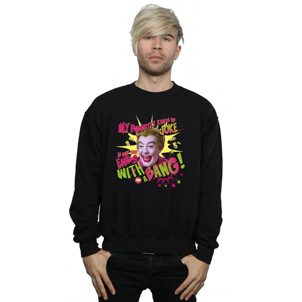 DC Comics Mens Batman TV Series Joker Bang Sweatshirt