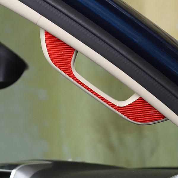 Set of 4 Carbon Fiber Roof Handle Panels for 2018-2022 Dodge Ram Vehicles