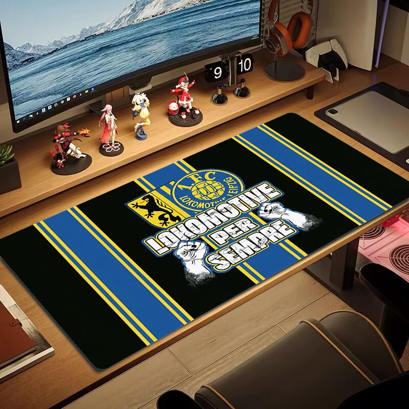Lokomotive Leipzig Mauspads Großes Gaming Tischkissen Rutschfestes Laptop Tablet Großes Mauspads XXL Matte Mini PC Spielmatte Mit Schlosskante_xia