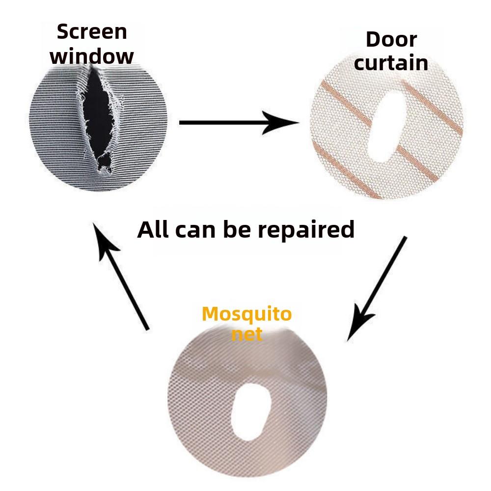5cm Window Screen Repair Tape - Self Adhesive Mesh Patch for Door & Window Anti Mosquito Insect Net Hole Fixing Tool scalable