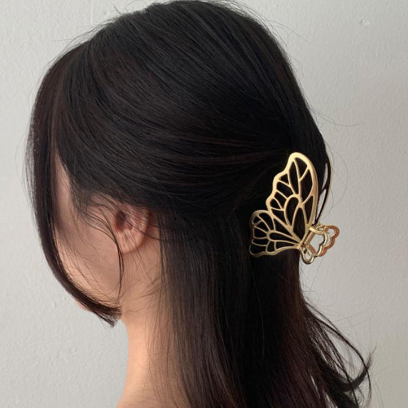 Gold Color Metal Butterfly Hair Clip For Women Hollow Out Hair Claw Barrettes Hairpin Hair Accessories Headwear  Gifts