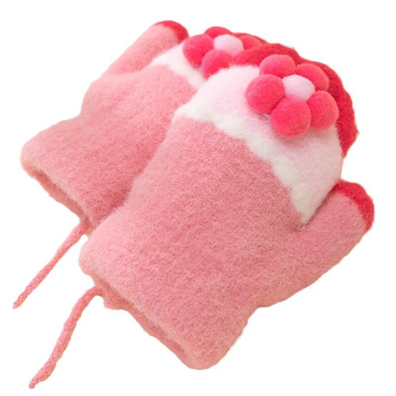 Kids  Cartoon Plush-Lined Gloves