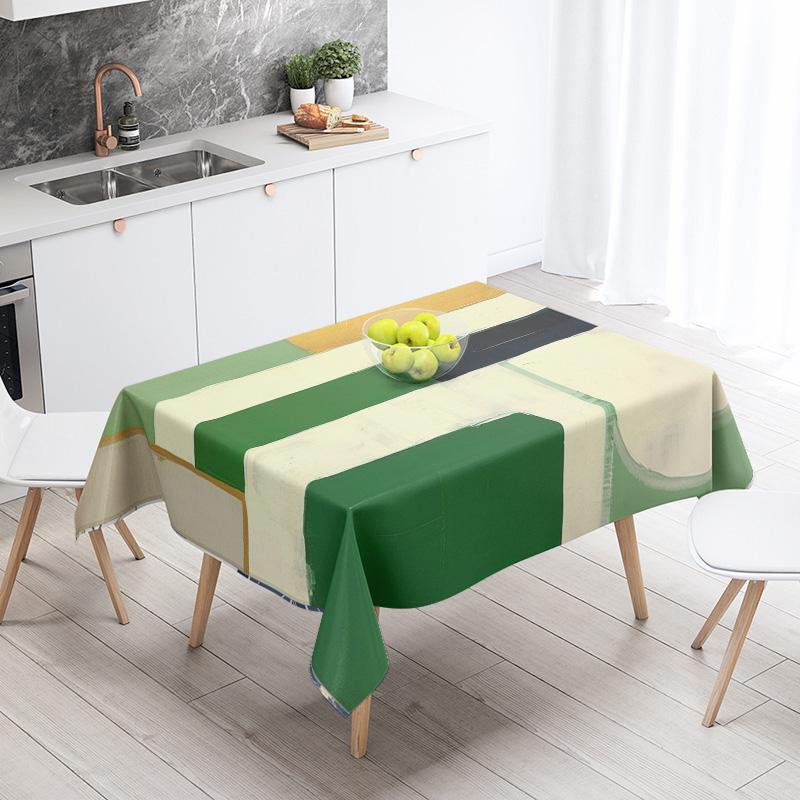Abstract Geometric Tablecloth Waterproof Stain Resistant Party Decoration Restaurant Cafe Dining Table Tablecloths 140X200Cm