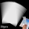 10-50 Pack Clear Folders for Document Plastic,L-Type Plastic File Clear Folders Letter Size, Transparent for Office & School