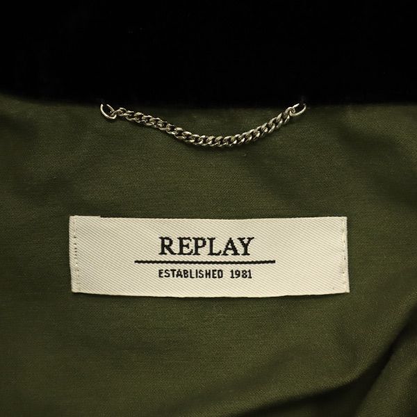 Replay Langarm Hemdjacke XS khaki Herren Gebraucht