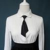 Simple Slim Shirt Bowtie Solid Color Graduation Bow Tie  Women Men Formal Wear Accessory