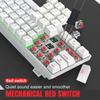 RGB Backlit 61-Key Mechanical Gaming Keyboard with Hot-swappable Red Switches and Full-key Anti-ghosting, Perfect for Office and Gaming.
