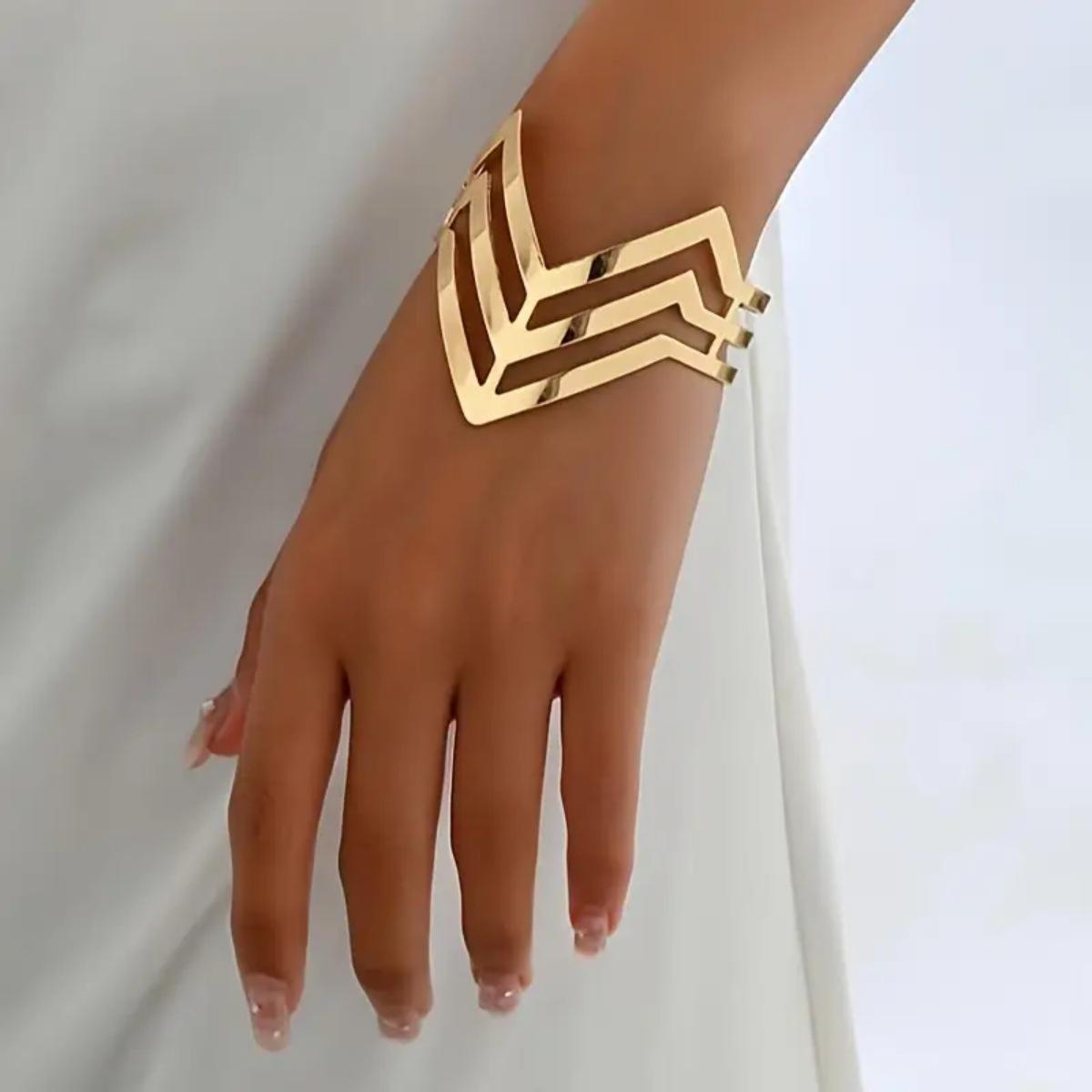 Creative Metal Armbands: European & American Style Bracelets