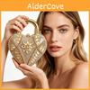 Acrylic Heart Shape Crossbody Bag With Chain And Rhinestones For Daily Fashion