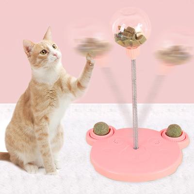 Cat Teaser Toy Food Ball Indoor Interactive Toys Dispenser Food Feeder Encouraging Slow Eating Iq Training For Pets Interactive