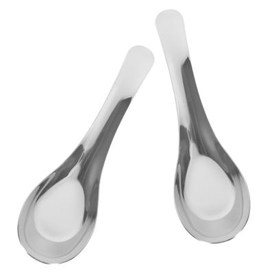 2 Pcs Tablespoon Eating Spoons Restaurant Scoop Serving Utensils Tableware Soup Rice Stainless Steel Toddler Teaspoons Flatware