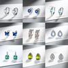 New 925 Silver Earrings AAA Zircon Earring Stud For Women's Wedding Fine Fashion Jewelry Accessories Party Holiday Gift