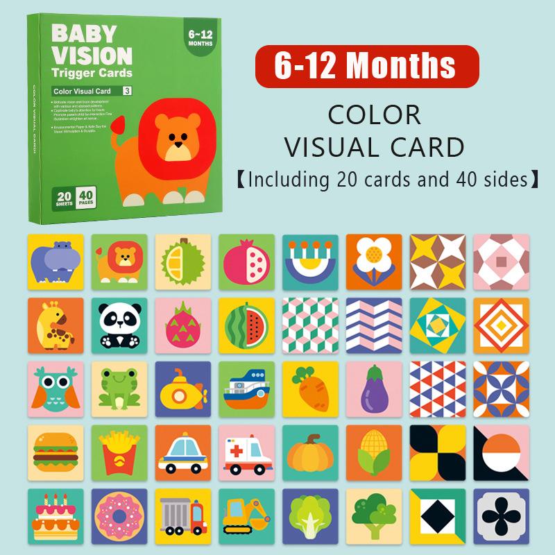 

Baby Visual Stimulation Cards Montessori High Contrast Flash Card Infant Visual Early Education Learning Toys For Newborn Gifts