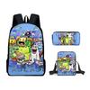 My Singing Monsters Monster-Konzert Schultasche Cartoon-Rucksack Umhängetasche Federmäppchen Dreiteiliges Set