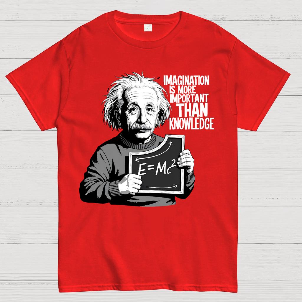 Imagination is more important than knowledge Cotton Summer Casual Cool Loose T-Shirt