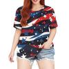 Women's Large Size T-Shirt Casual Tie-dye Round Neck Short Sleeve Top