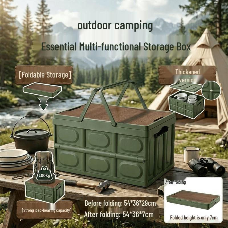Outdoor Camping Folding Storage Box 50L