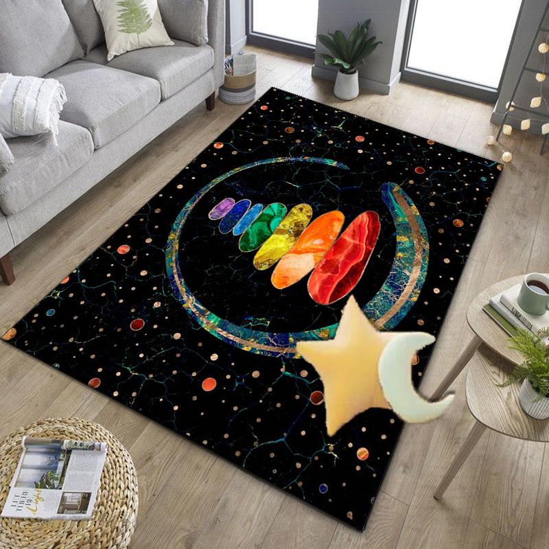 Chakra Balance Meditation Office Rug Chair Mat, Entryway Carpet, Suitable for Front Door, Bedroom, Living Room, Desk, Holiday Gift