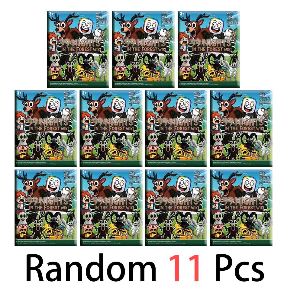 Neues 10-teiliges Set 99 Nächte im Wald Hirsch BeutelFiguren WolfsFiguren Spielzeug Ornament Dekoration Sammlung WeihnachtsSpielzeug Geschenke