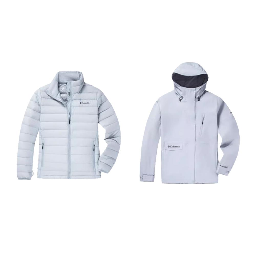 Columbia Three-In-One Hooded Casual Detachable Down Liner Outdoor Waterproof Windproof Warm Thermal Reflective Jacket Women jackets XR4256-031