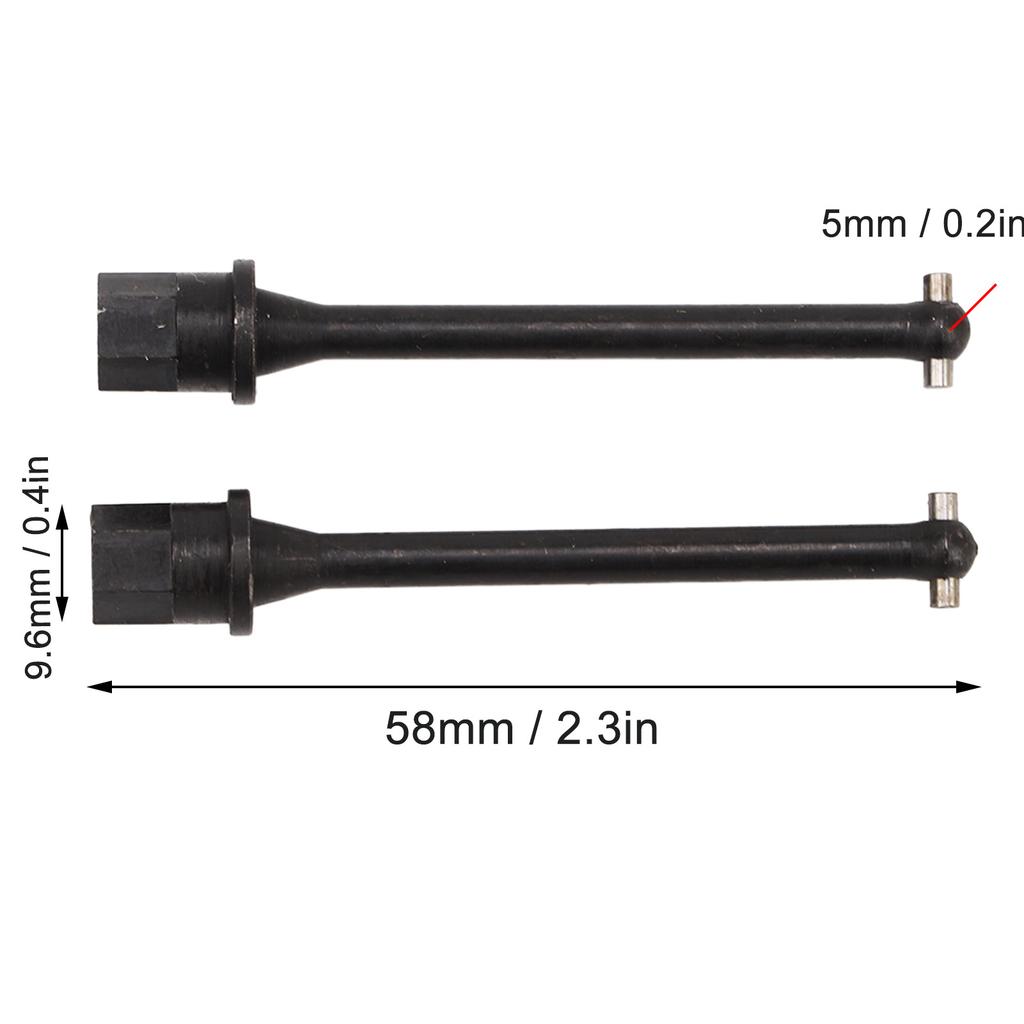 2 PCS RC Rear Axle Drive Shaft for     JR 1Celsius18 RC Car Replacement Drive Shaft