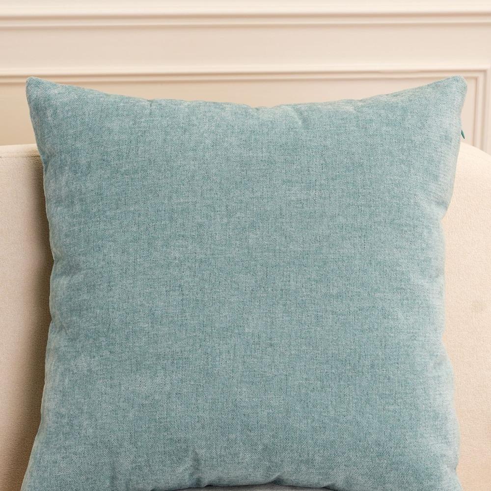 with Zipper Chenille Pillow Cover Solid Color Cushion Cover Modern Pillowslip Car Chair озеро синий