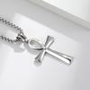 Klassieke Retro Egyptische Ankh Kruis Kettingen voor Mannen Vrouwen Roestvrij Staal Eenvoudig Kruis Hanger Amulet Sieraden Cadeaus