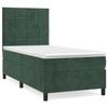 3142998 vidaXL Lit à sommier tapissier avec matelas Vert foncé 90x190 cm