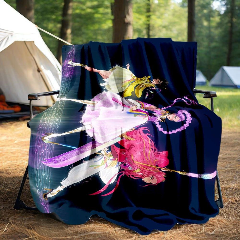 "Enchanted Ballerina Dance Fantasy Art Print"Blanket Lightweight Flannel Throw Blanket for Sofa, Bed, Travel, Camping, Livingroom, Office, C