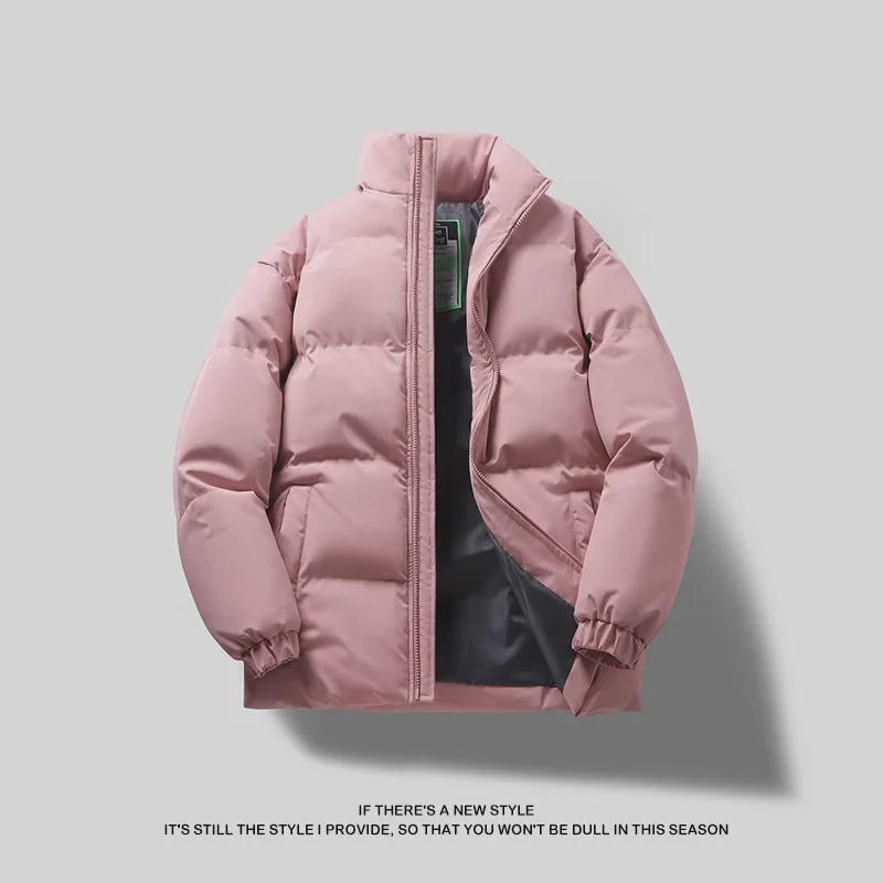 Jachetă Sport Groasă de Iarnă pentru Bărbați cu Guler Înalt din Bumbac - Caldă, Confortabilă, Îmbrăcăminte Casual la Modă