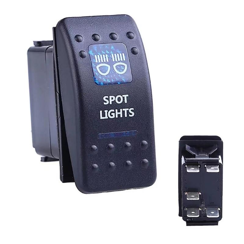 LED Light Waterproof Boats Marine Toggle Switches 5 Pins 2 Position Rocker Toggle Switches for Trucks Auto Motorcycle