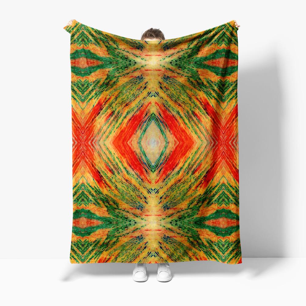 Irregular Geometric Pattern Knit Blanket Sofa Bed Throw Decorative Cushion Cover Art Design 75X95CM