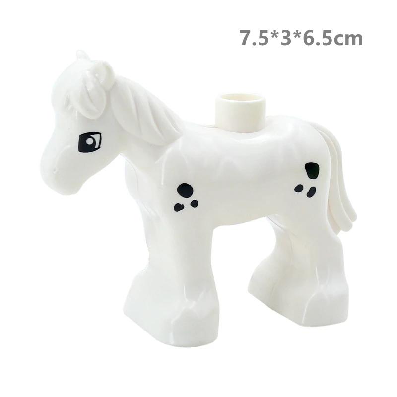 

Крупногабаритные строительные блоки, совместимые с большими фигурками, кирпичи для фермы, ранчо, животные, домашние животные, пони, собаки, дети, сборка, развивающие игрушки