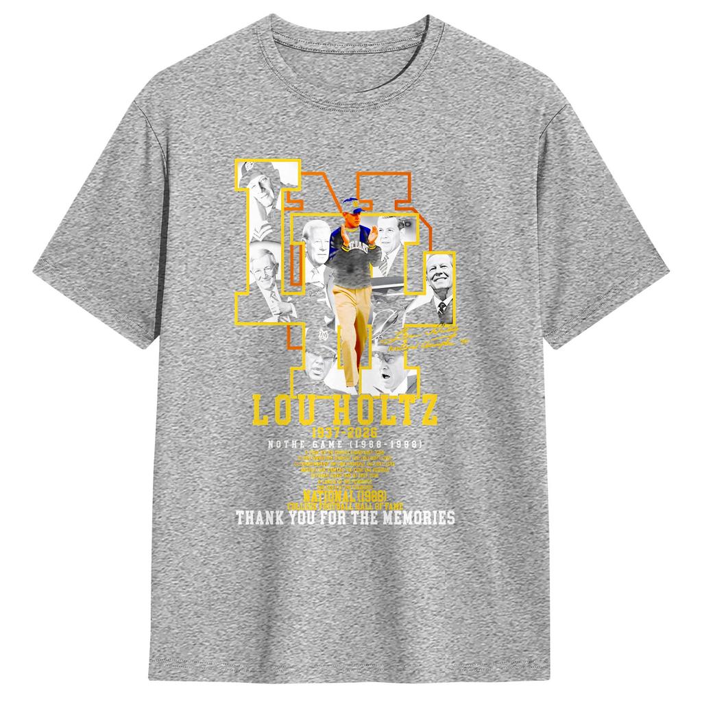 Rest In Peace Lou Holtz T Shirt Beach Vintage T Shirts 100 Cotton Harajuku Tee Shirt For Unisex Casual Tees