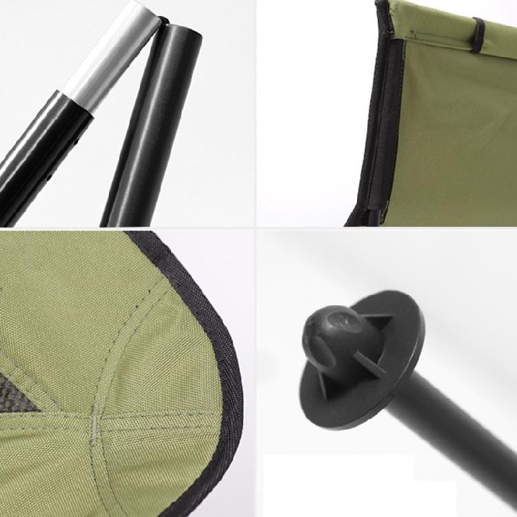 Foldable Camping Chair Ergonomic Designs Reinforced Aluminum Frame Portable Small Seat for Outdoor Fishing Hiking Use