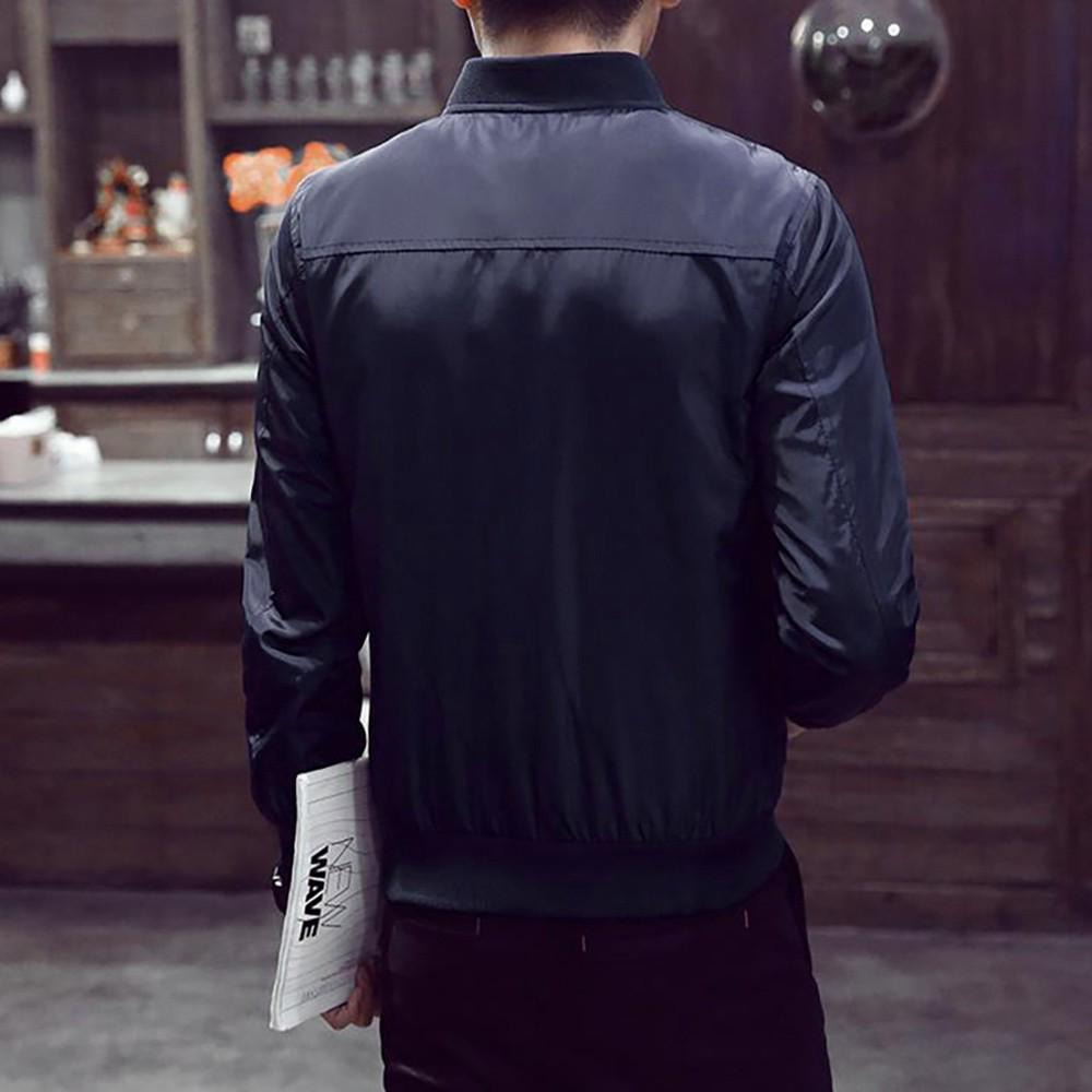 Men Winter Warm Jacket Overcoat Outwear Slim Long Sleeve Zipper Tops Blouse