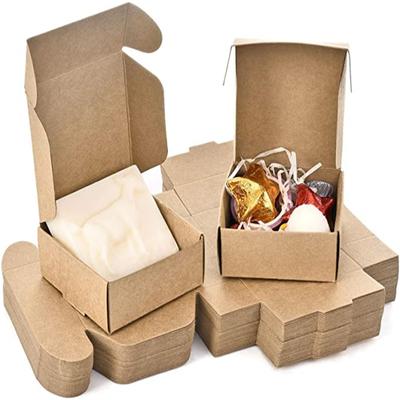 Boîte carrée en papier Kraft, 50 pièces, solide, réutilisable, assemblage de bijoux, bougies, savons, emballage en Carton pour